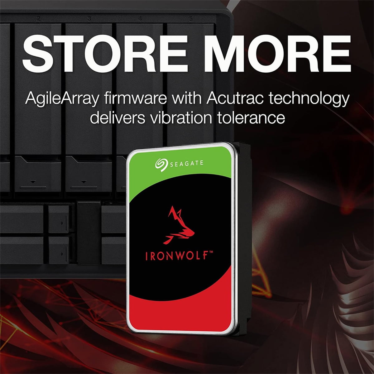 Seagate IronWolf 12TB SATA III 3.5" Internal NAS Hard Drive, 7200 RPM Kit 4pk