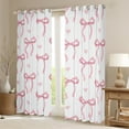 thumbnail image 2 of Homewish Girly Pink Ribbon Black Out Curtains for Kid, Fairy Tale Princess Curtains Pack of 2 (42x63 Each), Kawaii Love Heart Bedroom Curtains, Curtains Blackout Home Decor, 2 of 6