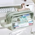 thumbnail image 2 of SLYNSHome Grande Capacité Trousse à Crayons Transparente Sac à Crayons Vert Grande Capacité Trousse à Crayons Fournitures de Bureau Collège Cadeau de Rentrée Scolaire, 2 of 7