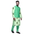 thumbnail image 2 of Atasi Printed Kurta With Solid Pajama & Nehru Jacket Set For Mens Party Wear, 2 of 3