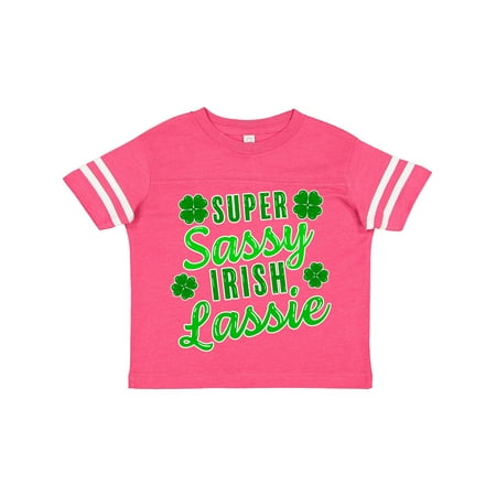 

Inktastic Super Sassy Irish Lassy with Green 4 Leaf Clovers Gift Toddler Boy or Toddler Girl T-Shirt