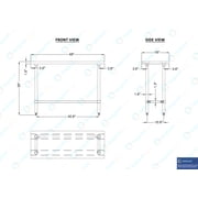 18 x 48 Stainless Steel Work Table with Open Base