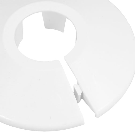 KALLORY 9-Piece White Wall Flange Pipe Covers Set - Plumbing Cover Plates for Easy Installation and Neat Finish