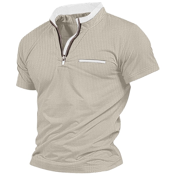Camisas de Manga Larga para Hombres Casual Color Sólido Cuello Redondo, Blusa de Poliéster para Al Aire Libre, Diario Y Invierno de Primavera