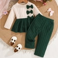 thumbnail image 2 of mgoYE Toddler Baby Girl Clothe Long Sleeve Shirt Sweatshirt Leggings 2 Piece Kids Baby Girl Fall Outfit Winter Clothe, 2 of 6
