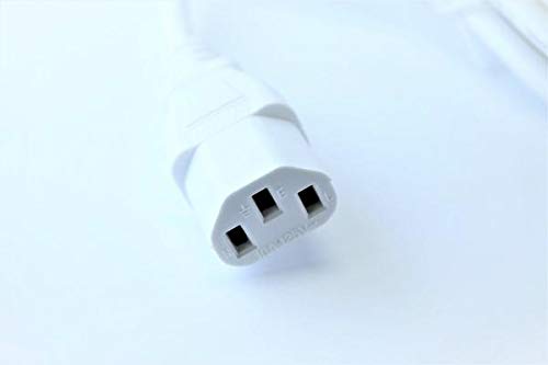 OMNIHIL (8FT) AC Power Cord Compatible with ASUS G11DF-DBR5-GTX1060 Desktop PC, AMD Ryzen 5 Processor, GTX 1060 - White - image 4 of 5