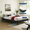 thumbnail image 3 of Modway Loryn Queen Vinyl Bed Frame with Round Splayed Legs in Black, 3 of 6