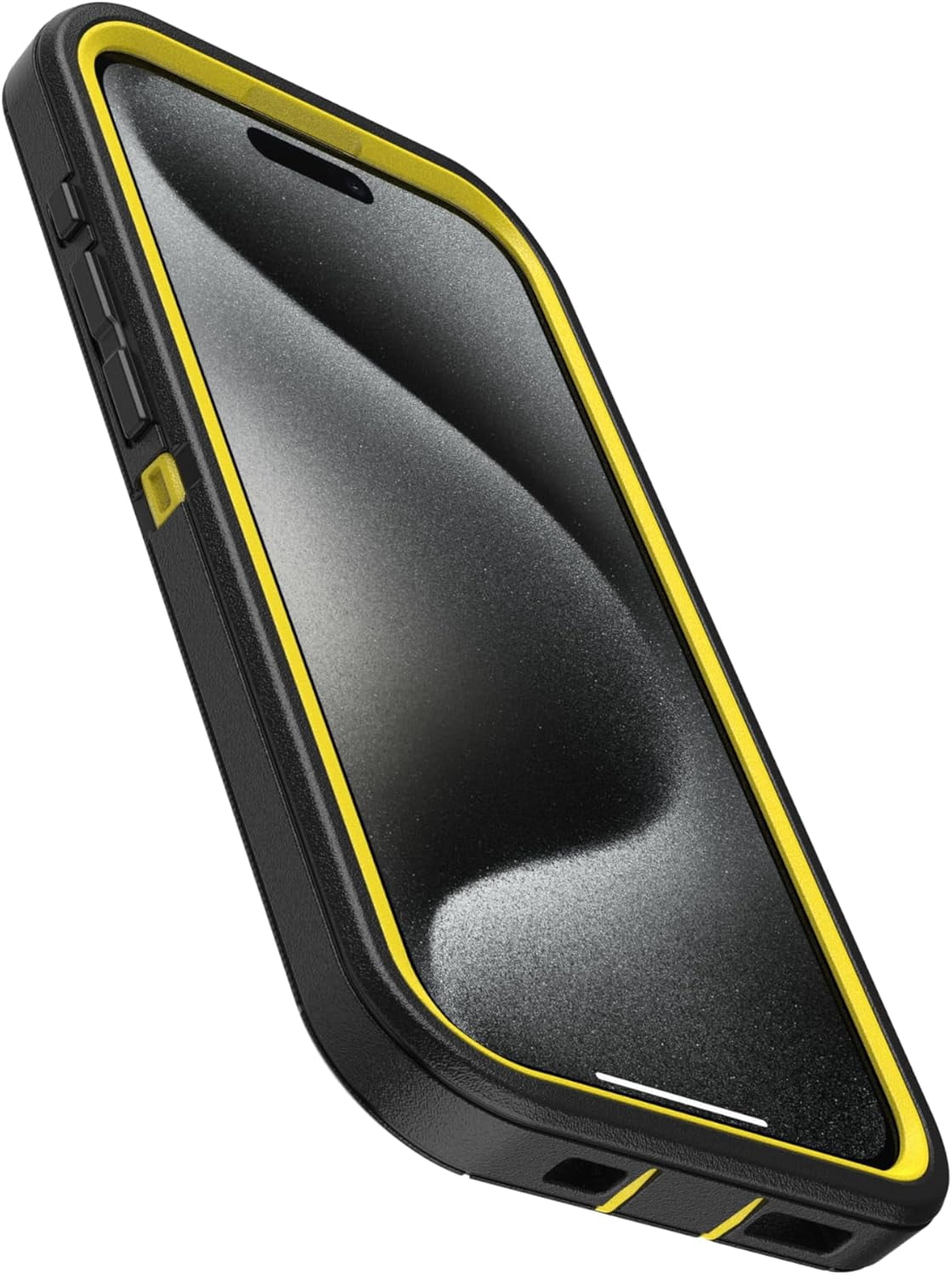 OtterBox iPhone 15 Pro (Only) - Defender Series Case - Night (Black & Yellow) - Screenless - Rugged & Durable - with Port Protection - Holster Clip Includes - Non-Retail Packaging