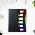 thumbnail image 1 of Carpeta organizadora de archivos tipo acordeón de 6 cuadrículas | Portadocumentos de plástico A4 con cierre de hebilla elástica | Colores del arcoíris: negro, azul, rosa, blanco y rosa fuerte |, 1 of 6
