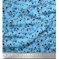 thumbnail image 1 of Soimoi Blue Poly Georgette Fabric Leaves & Fruits Print Fabric by The Yard 42 Inch Wide, 1 of 1