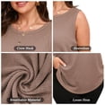 thumbnail image 3 of SWQZVT Womens Tops Summer Plus Size Tank Tops Casual Waffle Crewneck Sleeveless T Shirts Oversize Loose Tunic Tops, 3 of 8