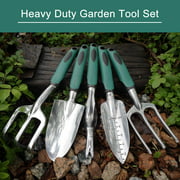 Garden Tools Set, 5 Piece Heavy Duty Gardening Tools Cast Aluminum with Soft Rubberized Non-Slip Handle, Durable Garden Hand Tools Garden Gifts for Men Women - image 5 of 7