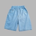 thumbnail image 6 of NAISIBABY Denim Shorts for Boys, Baggy Thin Summer Elastic Waist Kids Casual Shorts with Pockets Light Blue Size 6, 6 of 9
