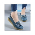 thumbnail image 5 of SIMANLAN Loafers for Women Ladies Breathable Tassel Loafers Driving Casual Boat Shoes Women Nurse Nonslip Flat Moccasins Blue 8.5, 5 of 7