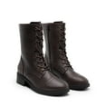 thumbnail image 3 of DREAM PAIRS Women's Combat Boots Lace-up Mid Calf Military Riding Boots with Chunky Heel, 3 of 4