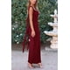 thumbnail image 4 of Vestido PRETTYGARDEN Verano 2025 Sin Mangas Vino Tinto M, 4 of 8