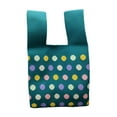 thumbnail image 3 of Knitted Shoulder Wrist Bag Female Underarm Bag for Holidays Gift Beach Party Dark Green, 3 of 8