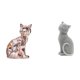 thumbnail image 1 of Estatua de gato, figura decorativa, escultura de animal, resina, arte coleccionable, adorno artesanal para chimenea, entrada, estantería, sala de esta, 1 of 8