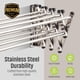 thumbnail image 4 of Stainless Steel Wall Mount Laundry Drying Rack Retractable Fold Away Clothes Dry Rack Easy to Install 22.5 Linear Ft 60 lb Capacity 34 X 24 X 8.5, 4 of 8