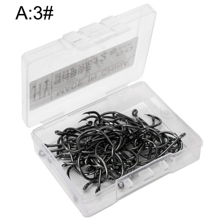 Kripyery 50pcs/Set Fishing Hooks, High Carbon Steel Fish Small Hooks for  Outdoor Fishing Water Angling (15 Sizes)