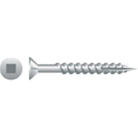 Strong-Point XQ948NZ 9 x 3 in. Square Drive Flat Head Screw with Nibs Particle Board Screws  Zinc Plated  Box of 2