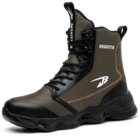 Men s Steel Toe Work Boots Lightweight Non-slip Construction Safety Shoes Anti-pierce Industrial Sneakers