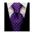 thumbnail image 2 of Scott Allan Mens Purple Dot Tie for Men | Standard Size Necktie 3.3" at Tip | Purple Wedding Ties for Groom, 2 of 5