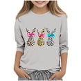 thumbnail image 2 of Avtoify Girls Long Sleeve Shirts Children's Fashion Heart Printed 3/4 Sleeve Round Neck Fashionable and Casual Tops/shirt, 2 of 5