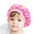 thumbnail image 3 of Minnieouse Gorro de dormir de noche para niños con hebilla ajustable, gorros de satén de doble cara, bonitos gorros para dormir, gorros para el hogar, Sombreros rosa hoja Minnieouse AP008895-09, 3 of 6
