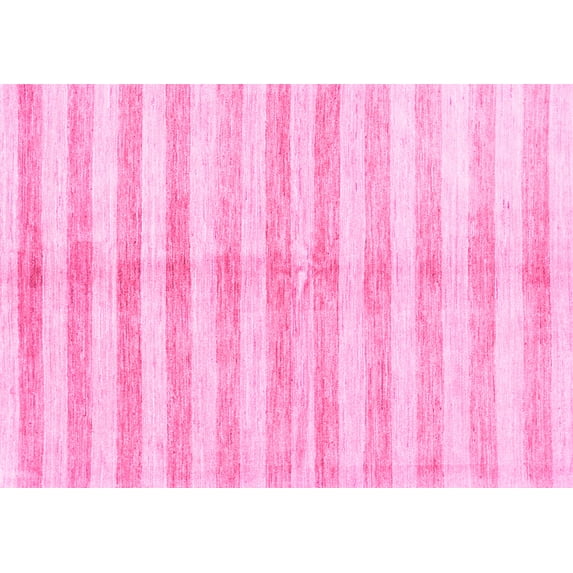 Ahgly Company Indoor Rectangle Abstract Pink Contemporary Area Rugs, 4' x 6'