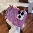 thumbnail image 3 of for iPhone 15 Phone Case for Women, Cute Luxury 3D Wave Shape Water Ripple Pattern, Soft TPU Shockproof Compatible with iPhone Case (Purple, iPhone 15), 3 of 15