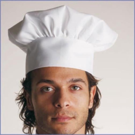 White Chef Hat Costume Accessory - Adult One Size Fits All