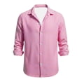 thumbnail image 4 of JAJAHO Mens Button Up Dress Shirts Striped Casual Beach Shirt Long Sleeve Lightweight Collared Summer Spring Formal Business Wear Versatile Tops, 4 of 4