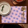 thumbnail image 4 of Pioneer Flower Floral Print Pattern Summer Placemats Table Placemats Set Of 6-Linen Kitchen Washable Placemats Table Mats 12x18 Inch Non-Slip Heat Resistant, 4 of 5