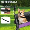 thumbnail image 5 of 3-in-1 Collapsible Wagon with Wheels, Lightweight Folding Utility Cart with 220lbs Capacity, Purple Garden Wagon for Camping, Shopping, and Pet Riding, Includes Cup Holders and Removable Wheels, 5 of 16