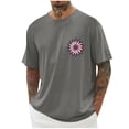 thumbnail image 1 of Tops para hombre, blusas y camisas de cuello redondo y manga corta para hombre, blusas casuales de cuello redondo con estampado de moda para hombre, blusas de cuello redondo y manga corta, camisas par, 1 of 5