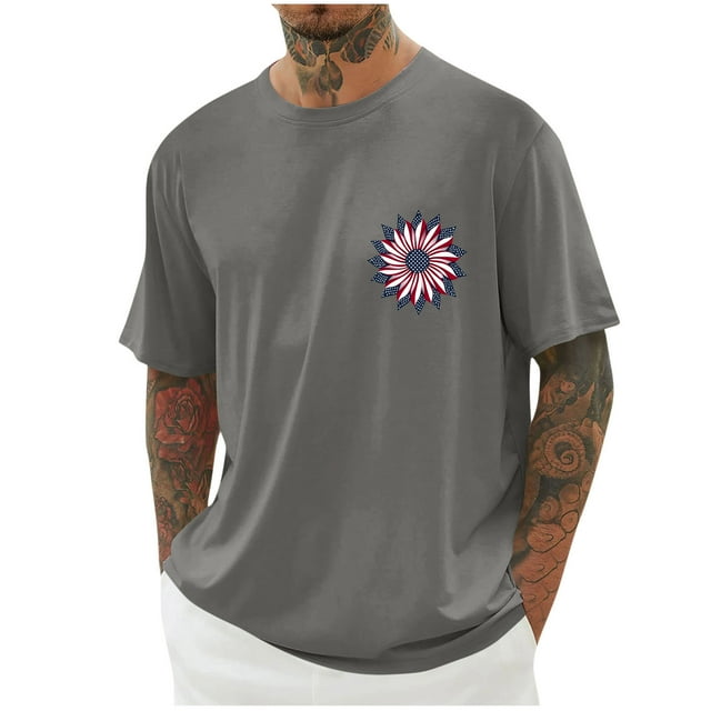 Tops para hombre, blusas y camisas de cuello redondo y manga corta para hombre, blusas casuales de cuello redondo con estampado de moda para hombre, blusas de cuello redondo y manga corta, camisas par