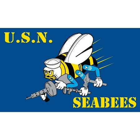 U.S. Navy Seabees Flag 3ft x 5ft - Walmart.com