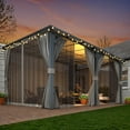 thumbnail image 5 of AECOJOY 14' x 12' Outdoor Hardtop Gazebo With Mosquito Net, Pergola for Garden, Patio, Backyard-Black, 5 of 7
