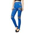 thumbnail image 2 of LYXSSBYX Leggings for Women Jeans Style Women's Fashion Elastic Imitation Denim Lace Print Leggings With Yoga Sport Elastic Pants, 2 of 7