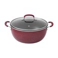 thumbnail image 3 of The Pioneer Woman Frontier Speckle 12-Piece Aluminum Cookware Set, Merlot, 3 of 12