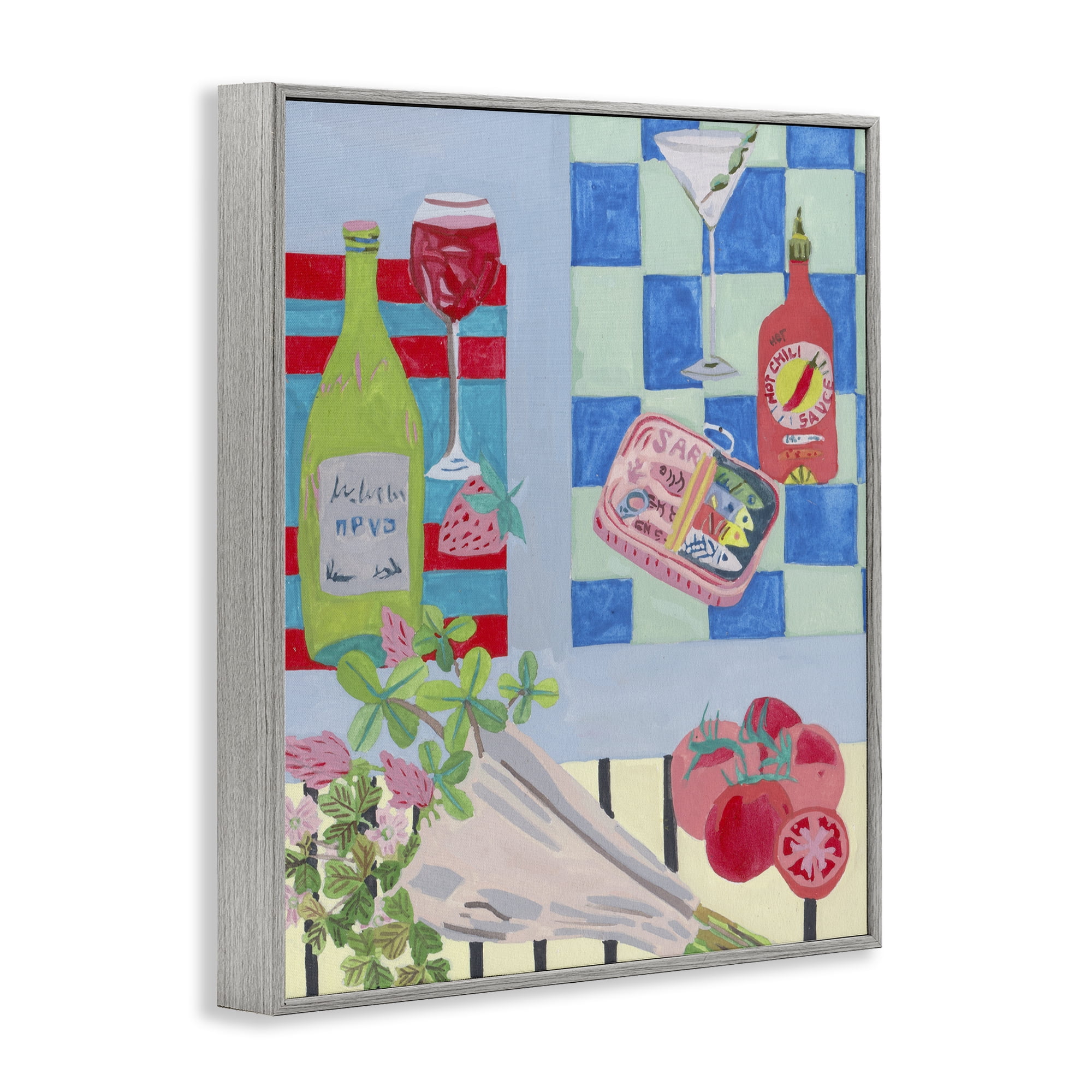Stupell Industries Saucy Kitchen Secrets Gray Framed Giclee Art, design by Melissa Wang