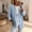 Light Blue, variant on Morttic Women's Plus Size Solid Color V-Neck Denim Jacket – Casual Long Sleeve Loose Fit Button Down Coat Black,S