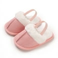 thumbnail image 5 of newwalpole Baby House Slippers Toddlers Infants Fuzzy Slippers 0-18 Months Boys Girls Cozy Fleece Shoes with Heel Strap Pink for Size 5.5, 5 of 8