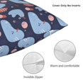 thumbnail image 5 of YFYANG Square Decorative Throw Pillow Case (Without Pillow Insert), Blue Abstract Geometric Pattern Bedroom Sofa Car Cushion Cover, 12"x12", 5 of 9