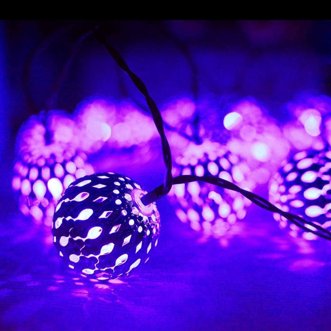 Metal Ball String Lights, Metal Ball Garden Lights 3.5M 10LED Metal Ball String Lights Indoor Outdoor Fairy Globe String Lights