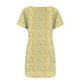 thumbnail image 5 of USSUMA Sundresses for Women Casual Summer,Women's Tunic Dress Cute Daisy Printed Crew Neck Short Sleeve Casual Swing Dress Summer T Shirt Sundresses, 5 of 8