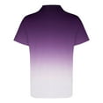 thumbnail image 5 of Mlqidk Men's Golf Polo Shirts Quick Dry Casual American Flag Polo Shirt Patriotic Stars and Stripes Tee Top Loose Fit Short Sleeve Collared Shirt Purple 2XL, 5 of 5
