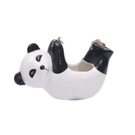 

Simple Outdoor Cross Border Gardening Creative Personality Flowerpot Panda Ceramic Animal Flowerpot Hanging Potted Ornaments Panda Flower Pot Animal Shape Plant Pot