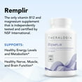 thumbnail image 3 of Theralogix Remplir Nutritional Supplement - 90-Day Supply - B12 Vitamin & Chelated Magnesium Supplement - Supports Heart Health, Bone Health & More - NSF Certified - 90 Tablets, 3 of 7